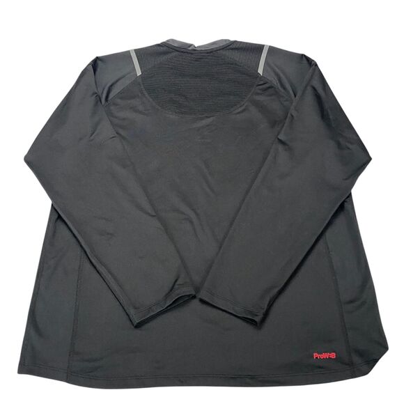 Spyder Active ProWeb Shirt Mens Large Black Stretch Raglan Sleeve Crew Neck - Picture 2 of 16